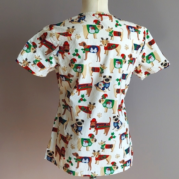 Dickie's | Dog Christmas sweater scrub top - Picture 4 of 6